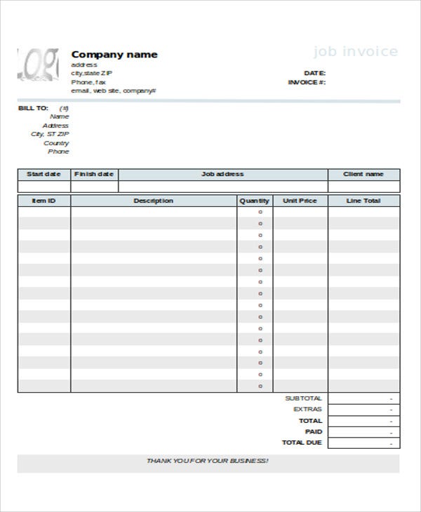 Simple Invoice Template Free